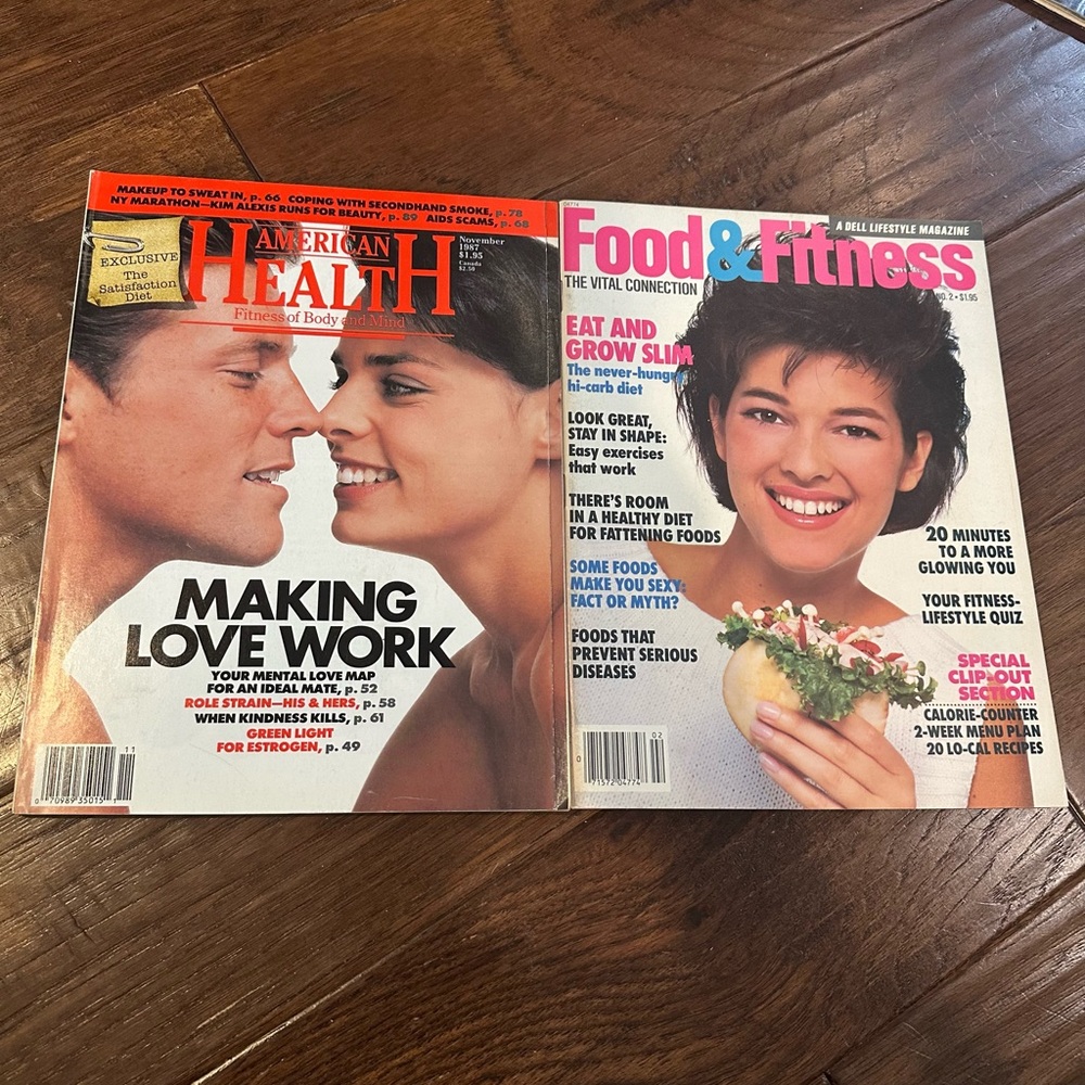 Vintage Health and Fitness Magazines 1987